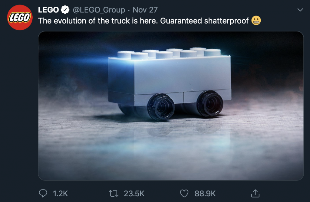 Funny Advert - Lego vs Tesla - 2019